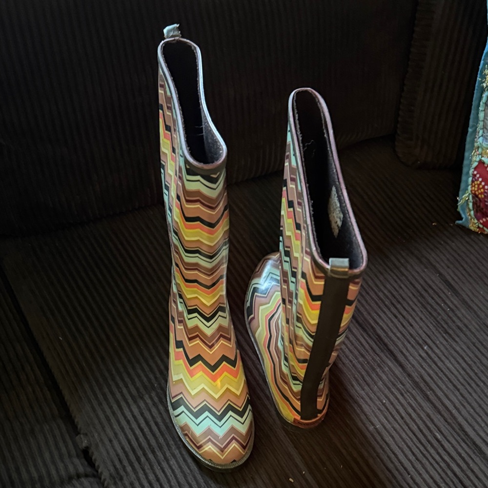 Missoni for Target Multicolor Chevron Rain Boots
